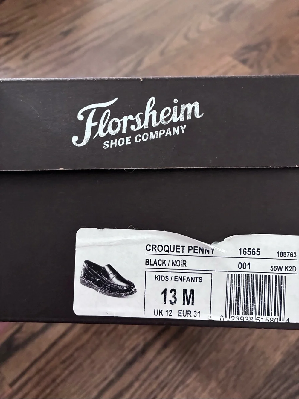 Florsheim Black Boys' Penny Loafers - Polished Dress Shoes NEVER WORN